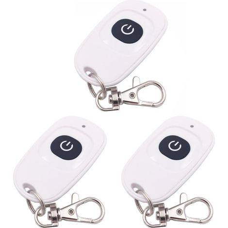 Télécommande 433Mhz - Lot de 3 - Code 1527 - 1 Bouton - Pour Récepteur Portail