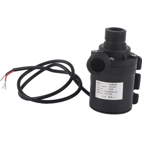 Pompe à Eau Submersible 800L / H 22W G 1/2' DC 24V pour Les Fontaines Aquarium Pond Piscine Etang (1/5)