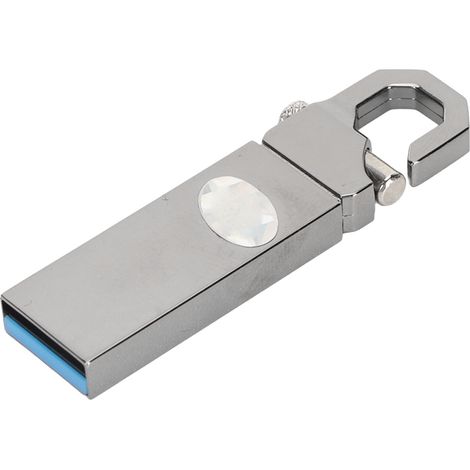 Clé USB 128G Haute Vitesse Métal, Stockage Flash pour Voiture, Ordinateur Portable et Bureau, Type à Boucle (1/5)