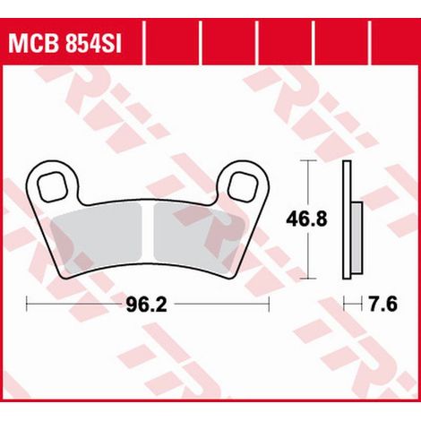 Pastillas de freno TRW ZF KH657 sinterizadas para todoterreno Polaris Ranger 400 '10-, 500 '06-, General 1000 '16-, TRASERAS Polaris Outlaw 450/525 '08-'11, Ranger RZR 800 '08-, Ranger RZR 570 '12-, d