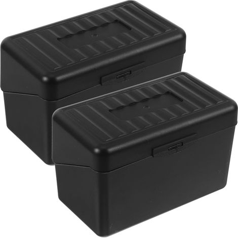 Caja de plástico para guardar fichas, ideal para la organización de la oficina y el hogar. (1/5)