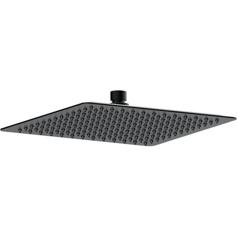 Signature React Ultraslim Square Shower Head 250mm x 250mm - Matt Black (1/2)