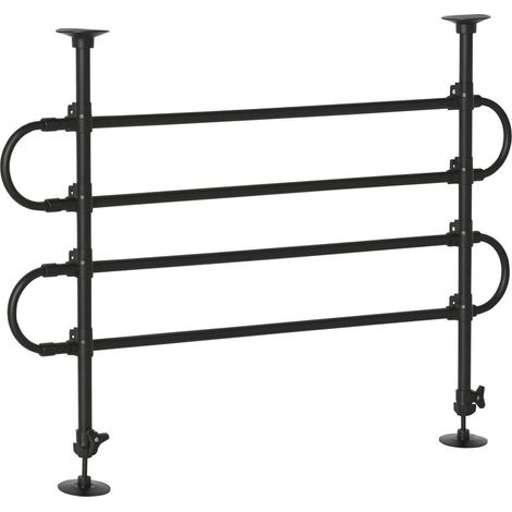 Grille de séparation pour chien universel, barrière de sécurité extensible pour animaux de compagnie, en acier noir (1/5)