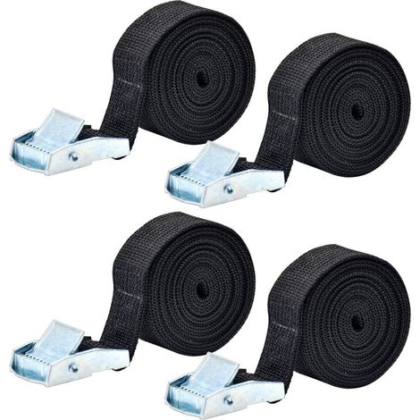 2 sangles de serrage 25mm avec boucle à cliquet pour bagages et transport