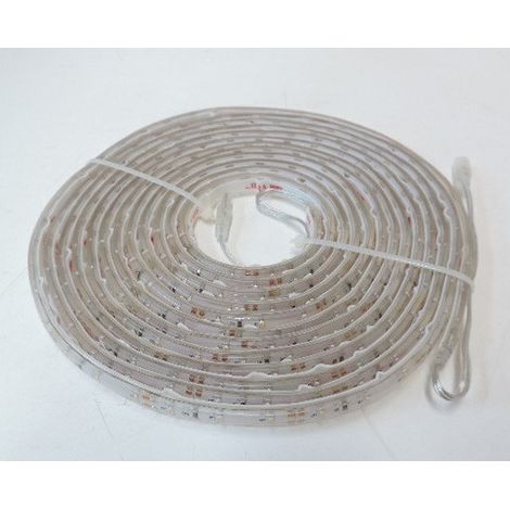 Ruban bandeau LED étanche 7.2W/m blanc chaud 3000K 740lm/m longueur 5m alim 12V (non incl) exterieur IP65 (1/2)