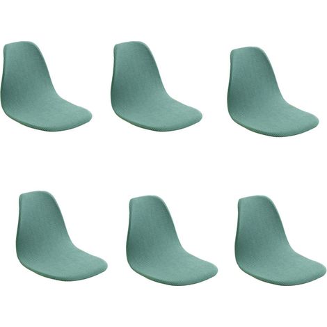 Lot de 6 Housse de Chaise Scandinaves Jacquard, Housse Chaise de Salle à Manger Couleur Unie, Couverture de Chaise sans Accoudoirs pour Cuisine, Salon, Bureau (Gris foncé,6 Pieces) (1/5)