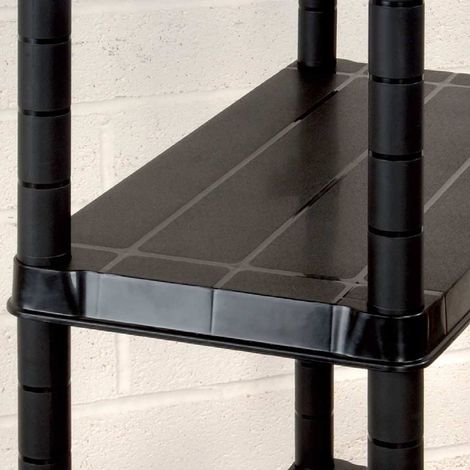 vidaXL Étagère de rangement à 4 niveaux Noir 244x30,5x130 cm Plastique (1/5)