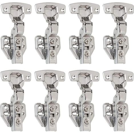 100-Grad-Vollauflagenscharniere mit integriertem Dämpfer und Selbstschließmechanismus für Küchenschranktüren, Set (1/5)