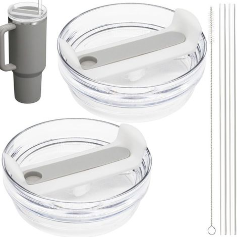 Irovami Couvercle pour gobelet de 1,2 L (40 oz), couvercle résistant à la glace, couvercle en silicone, couvercle pour gobelet de voiture (gris) (1/5)