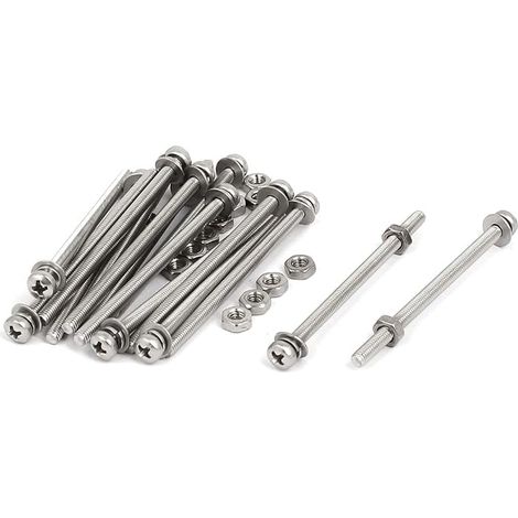 M3x50mm Cross Head Screw Nuts with Washers 15 Sets (1/2)