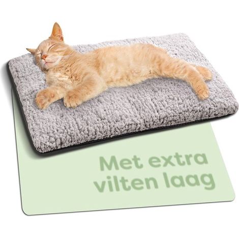 Manta auto-calefactable para mascotas: insonorizada y termoaislante, lavable, con almohadilla térmica antideslizante, apta para gatos y perros. 60 x 45 cm. (1/5)