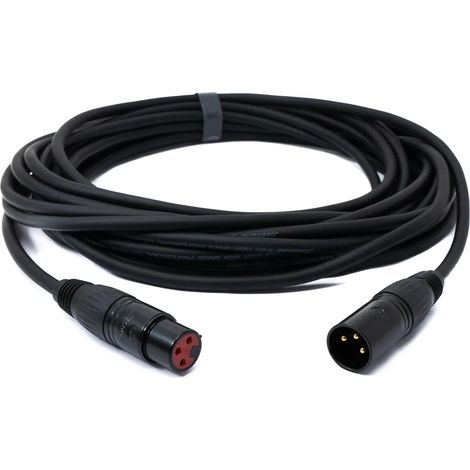 Câble audio SYSTEM-S 10 m XLR 3 broches mâle vers femelle AUX noir (1/4)