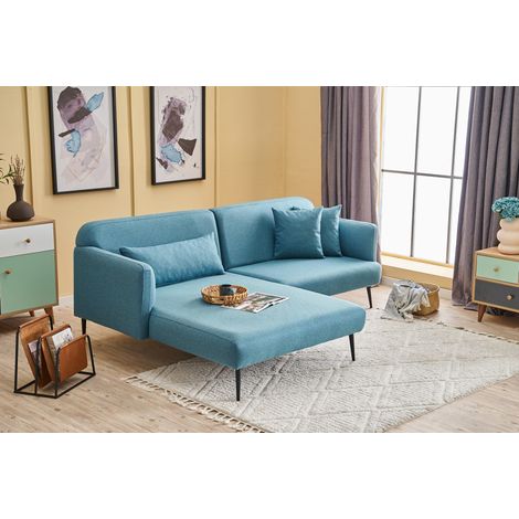Ecksofa links Revos Türkis