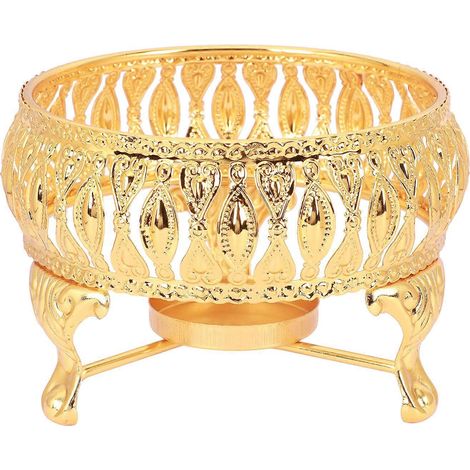 Chauffe-théière en alliage de zinc, base chauffante pour théière, chauffe-théière pour la maison et le bureau-12.50X12.50X9.50CM-Golden (1/3)