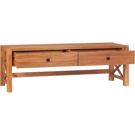 Meuble TV, Étagère TV, Meuble de Salon, 140x40x45 cm Bois de teck recyclé OIB5731E (1/5)
