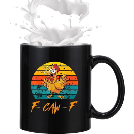 Mug de Poulet 350ml Céramique pour Boissons Chaudes et Froides Mug de Café du Hilarant pour Maison Bureau École Appartement Université Dortoir Garde-Manger Salon Salle à (1/5)