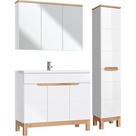Ensemble complet de salle de bain - 100 cm - Cintra White - Livraison gratuite (1/5)