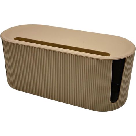 Boite Cache câble, câche multiprise, Boite de Rangement pour câble (Chocolat) (1/5)