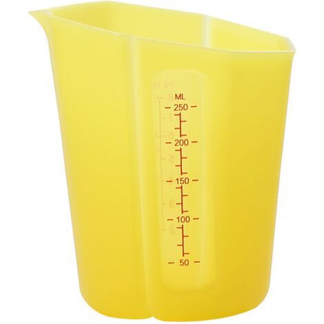 New Collapsible Silicone Measuring Cup, Large Capacity, Milliliter Graduated, Semi-Transparent Kitchen Measuring Tool, Soft Silicone Measuring Cup (3 Pack) (1/4)