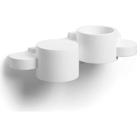 Applique Lampada Parete Gesso Moderno Bianco Verciciabile Doppia Luce G9 GS5046 (1/5)