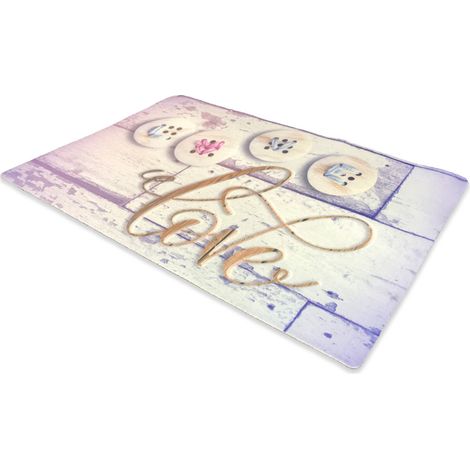 TAPPETO ZERBINO DIGITAL CM.40X60 LOVE BOTTONE (1/2)