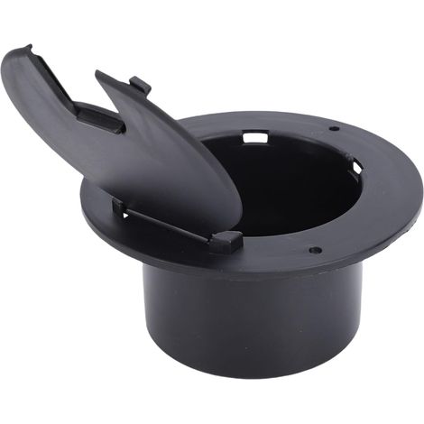 Trappe de Câble d'alimentation pour Camping-Car, Trappe de Camping Ronde élégante, Accès Facile pour Les Aventures en Plein Air, pour Interface de 3-1/2 Pouces, Noire (1/5)