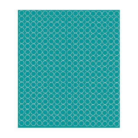 Autocollants ronds de 1 cm, pastilles, 357 pièces, turquoise brillant