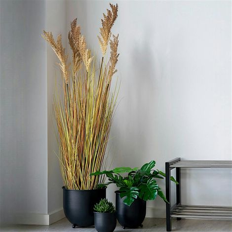 Plante artificielle graminée en pot H 110 cm (1/2)