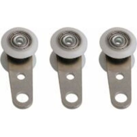 Juego de 10 rodillos para puertas de patio o puertas correderas - Metal y plástico - 4,5 x 1,9 cm (1/3)