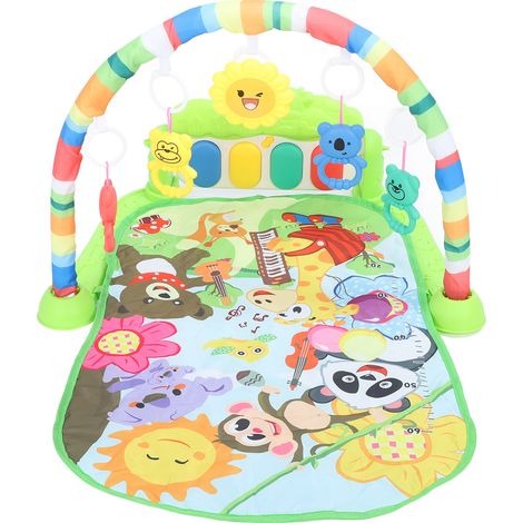 Tapis d'éveil pour bébé avec piano et hochets colorés suspendus (1/5)