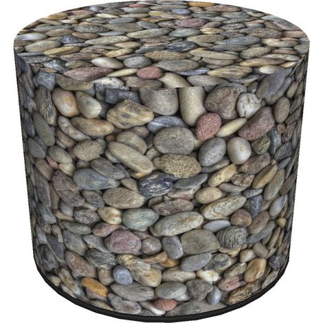 Puf impermeable Codura para hogar y jardín - Diseño de guijarros, elegante, cómodo, estable, con cremallera, 40 cm, Bertoni (1/5)