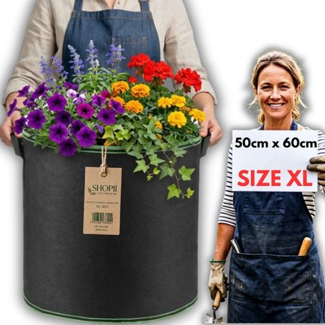 Grande vaso in feltro per la semina di semi di ortaggi e fiori - XXL (1/5)