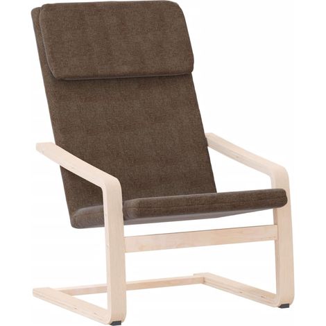 Fauteuil chaise de canapé design simple en tissu marron foncé DEC026718 (1/5)
