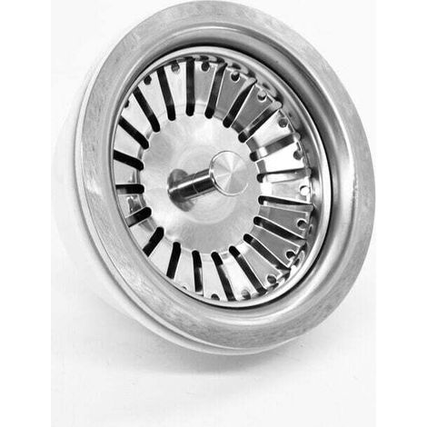 Crépine d'évier de cuisine, bouchon de crépine d'évier en acier inoxydable, remplacement des bouchons de vidange (diamètre: 84 mm) (1/4)