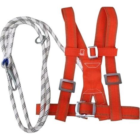 Harnais de sécurité antichute complet avec lanière, ceinture réglable et support ventral épaissi pour travail aérien, échafaudage et maintenance (1/5)