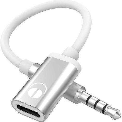 Câble audio analogique jack 3,5 mm mâle vers USB-C femelle, adaptateur pour casque audio compatible avec lecteurs MP3, ordinateurs portables et tablettes (g20242391656) (1/5)
