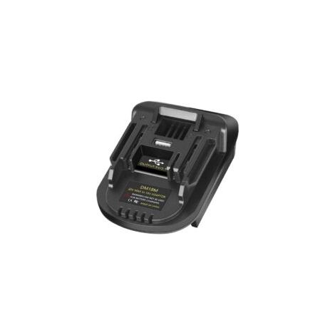 DM18M Akkuadapter für Makita 18V-Werkzeuge, für Dewalt 20V- und Milwaukee M18 18V-Akkus auf Makita 18V BL1830, BL1840, BL1850-Akkus mit USB-Ladeanschluss