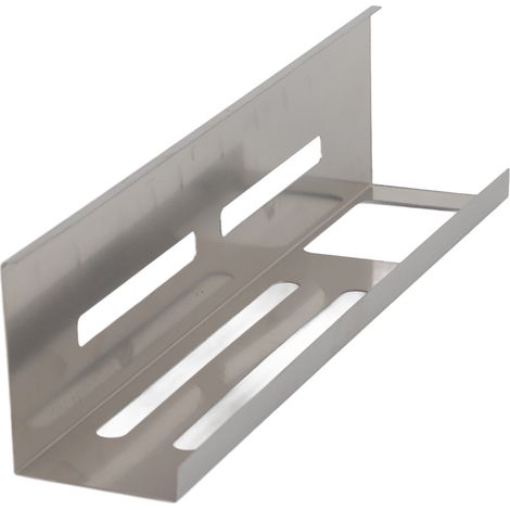 Porte-couteaux mural multifonctionnel en acier inoxydable, sans perçage, pour cuillères, couteaux, fourchettes et baguettes, 30 cm (11,8 po), argenté, porte-baguettes simple, 4 crochets (1/5)