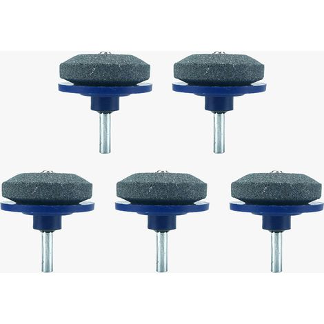 Pierres à aiguiser monocouches (paquet de 5) Affûteuse de tondeuse à gazon double couche, meule, pierre à aiguiser, affûteuse résistante à l'usure, tête d'affûtage industrielle (1/5)