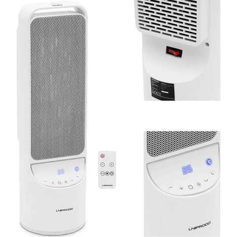 Calefactor eléctrico de columna con mando a distancia 1200/2000 W (1/5)