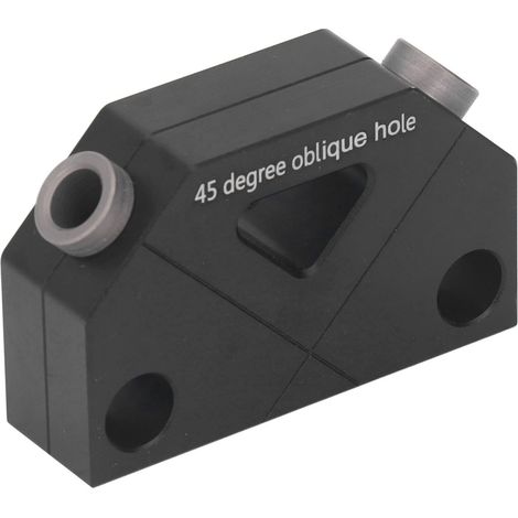 Gabarit de perçage incliné pour le travail du bois, en alliage d'aluminium noir, guide de perçage à angle de 45 degrés (1/5)