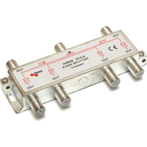 Répartiteur 6 Directions - Triax - SCS-6 - 5 à 2400 MHz - Protection par diode - 6 Sorties (1/2)