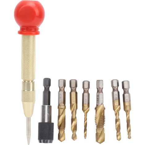 Jeu de Tarauds Métrique M3-M10 à Tige Hexagonale Revêtement Titane pour Réparation et Découpe (1/5)