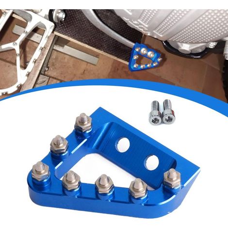 Pédale de Frein Arrière Moto,CNC en Aluminium Embout Pedale de Frein Pedale Frein pour SX SXF EXC EXCF XC XCW XCF Dirt Bikes-Bleu (1/5)