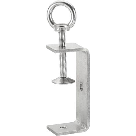 Juego de 2 abrazaderas para manguera en forma de C de acero inoxidable 304 - 85 mm - Mini abrazadera metálica ajustable de alta resistencia con tuerca de mariposa para carpintería y soldadura - Platea (1/5)