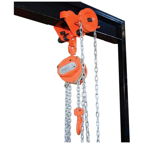Carrello portaparanco manuale a catena - Capacità 2000 kg / Intervallo di regolazione da 76 a 165 mm - GE20