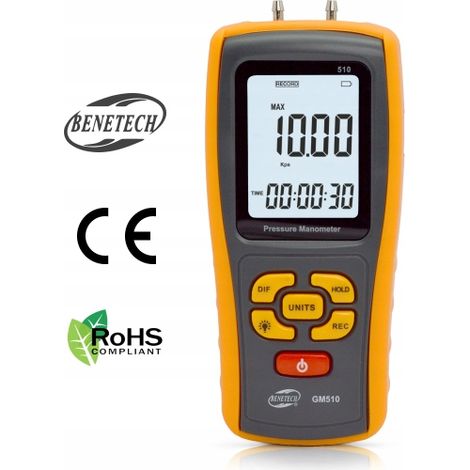 Manometro differenziale, misuratore di pressione digitale USB (1/5)