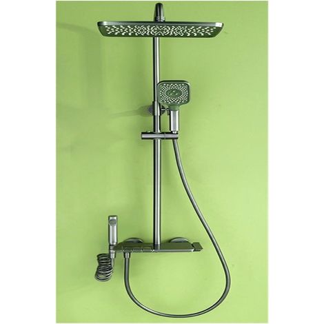 Ensemble de douche mitigeur thermostatique intelli Ensembles de robinets de douche de salle de bains à affichage numérique, accessoires de salles de bains Le débit d'eau produit de l'électricité, ense (1/5)