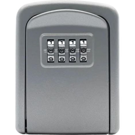 Boite a Clefs Murale - Avec Code 4 Chiffres Sécurisée Exterieur, Résistant aux Intempéries, Cofre fort Robuste, pour Les Cartes (1/4)