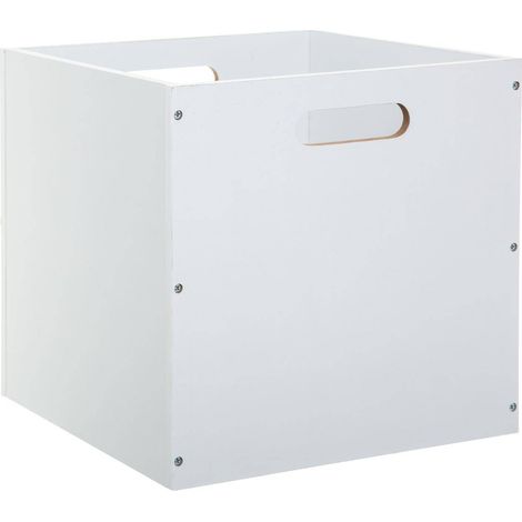 Cestino in legno mix n modul 31x31cm bianco - 5five